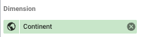 Looker studio close up on dimension continent showing how to remove that dimension