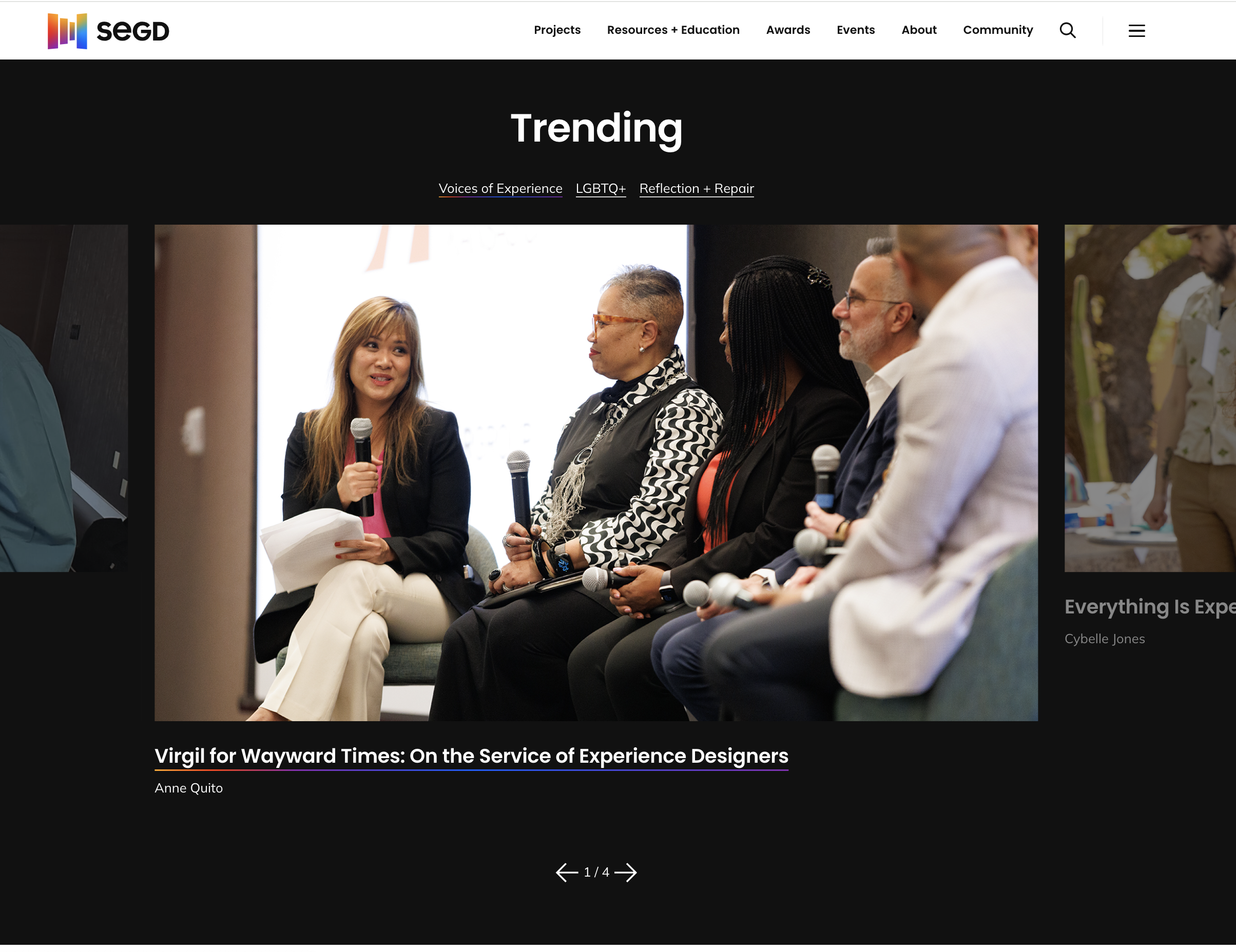 Society for Experiential Graphic Design (SEGD) Trending content screenshot
