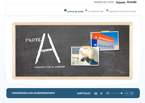 A screenshot of an online learning platform teaching Spanish through a video lecture.